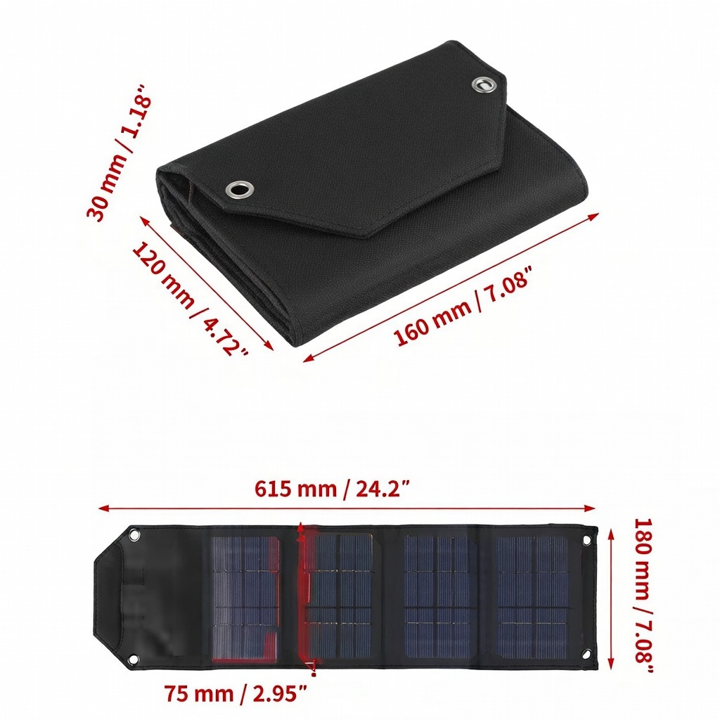 Składany panel słoneczny Luxuglow 100 W – szybkie ładowanie telefonów, power banków i GPS w terenie i podczas blackoutów! - obrazek 8